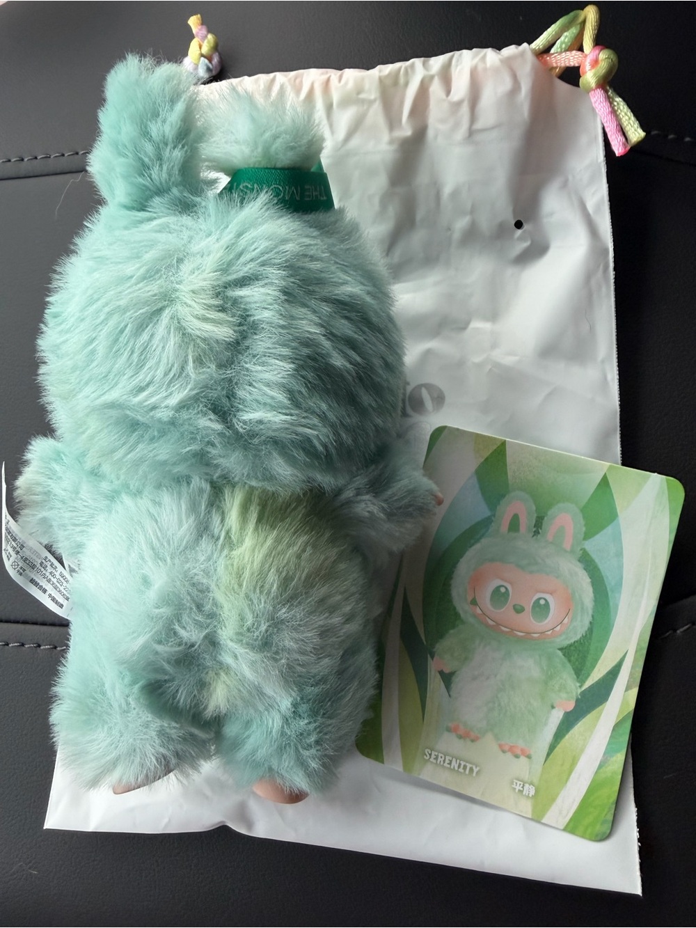 Labubu authentic from pop mart Serenity Mint Green Plush Monster Figurine - Picture 7 of 8